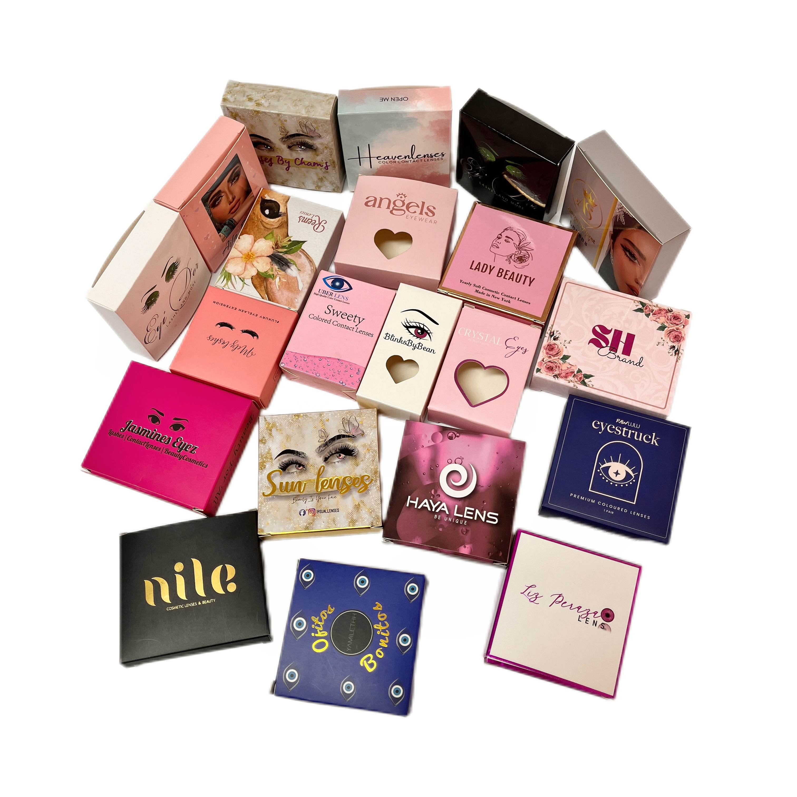 High Quality Wholesale Natural Color Eye Lens Packaging Box New Design Hot Sale Eye Contact Lenses Color Contact Lens Box