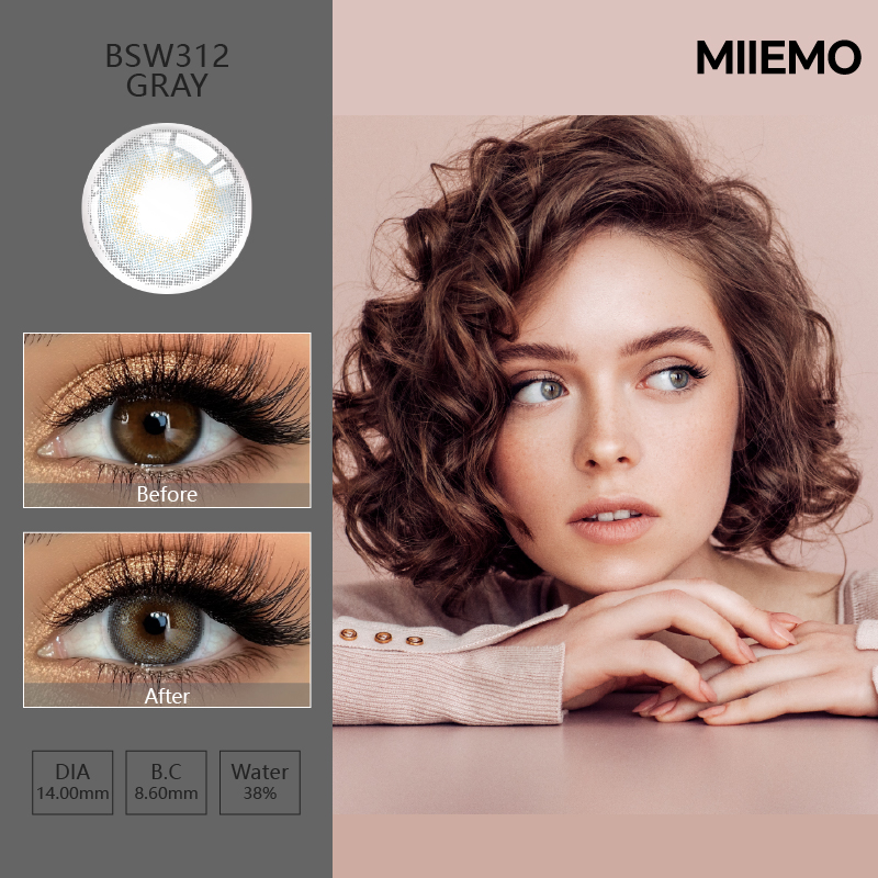 Super Natural Grey Enlarging Colored Eye Lenses Soft Comfortable Daily Use