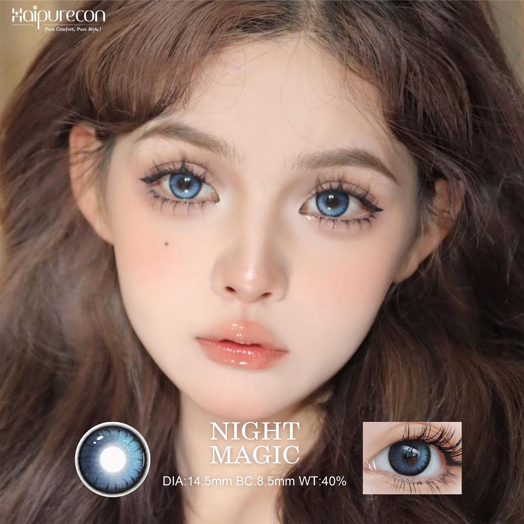 Haipurecon High Quality Soft Contact Lenses Natural Colored Cosmetic Eye Lenses De Contacto Color