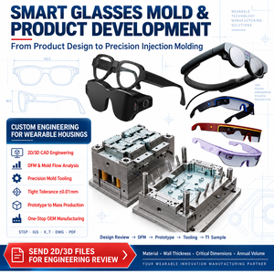 High-Precision Injection Mould for Optical Lenses Custom Multi-cavity VR/AR Glasses Equipment Mold Design Injection Molding