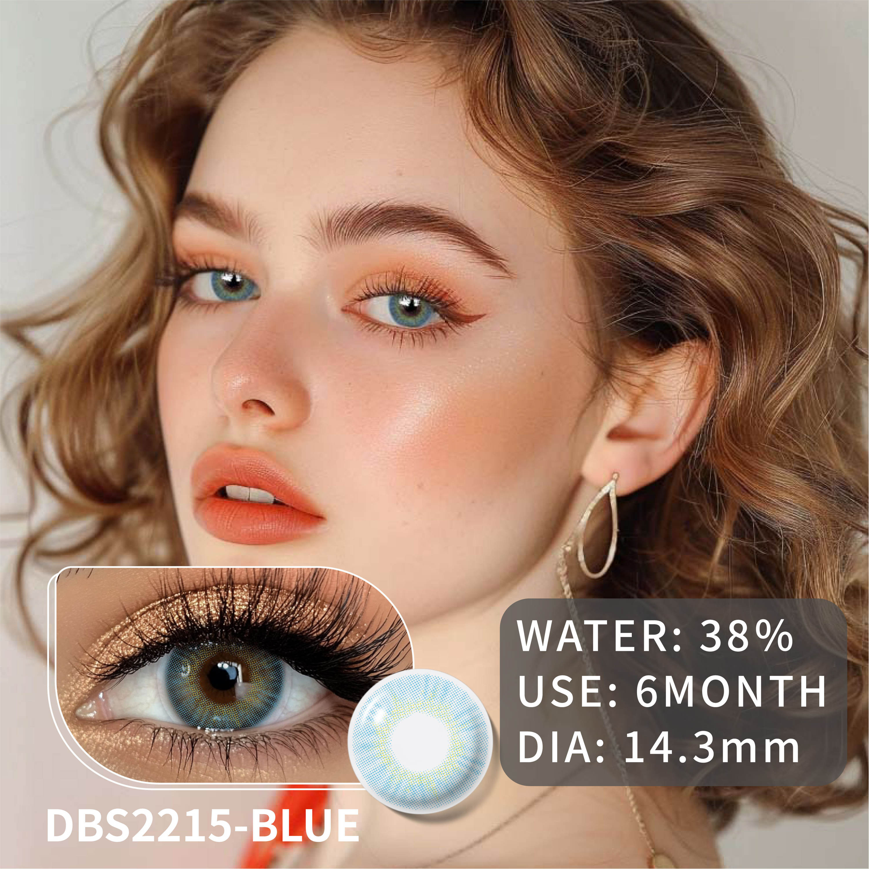 2026 Fashion Natural Colored 3 Tone Contact Lenses Soft Lenses Breathable HEMA+NVP Material CE Certified Factory Direct Supply