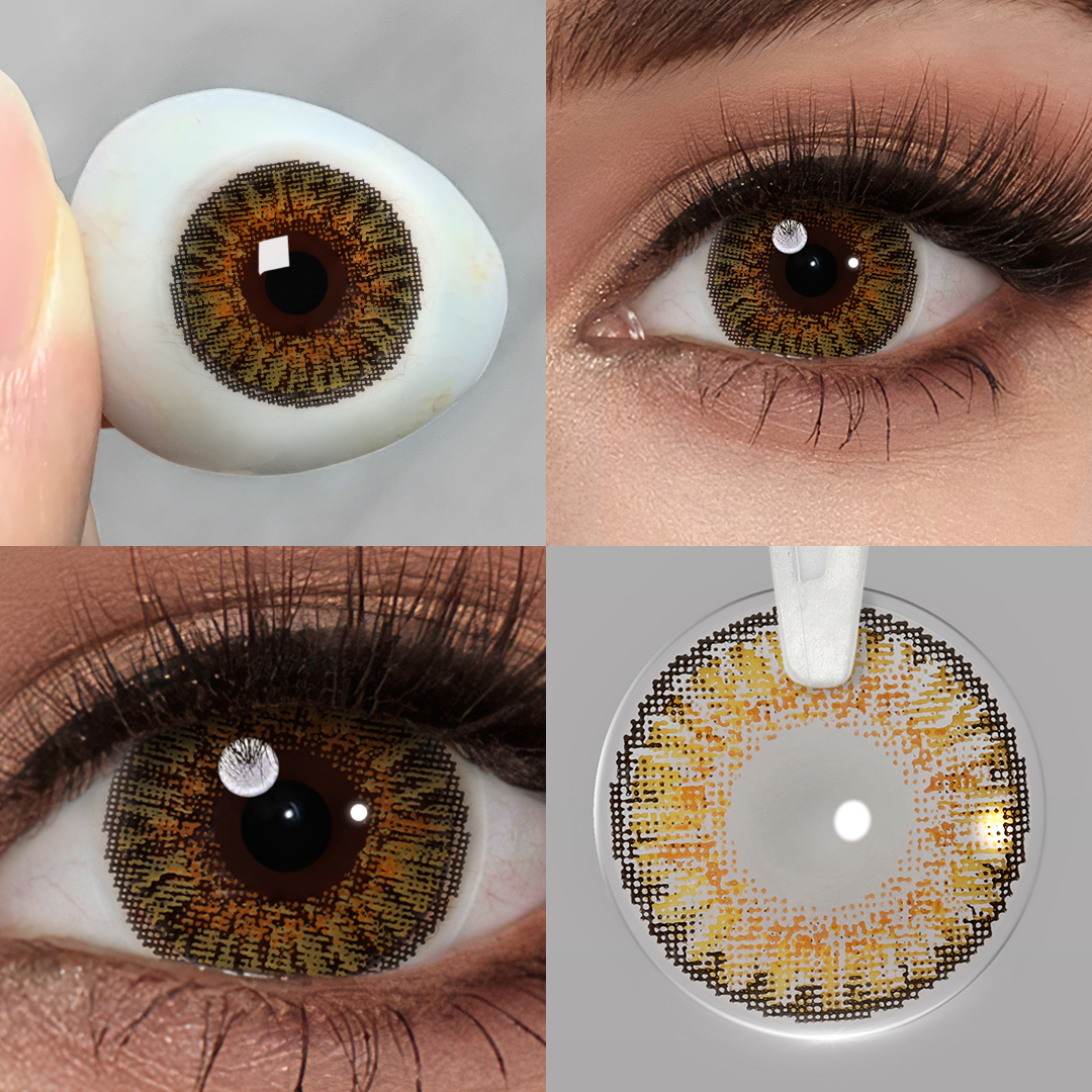 Free Shipping Freshgo 3 Tone Colored Contact Lenses New Look Soft Color Blends Eye Contact Lenses Lentes De Contacto De Color