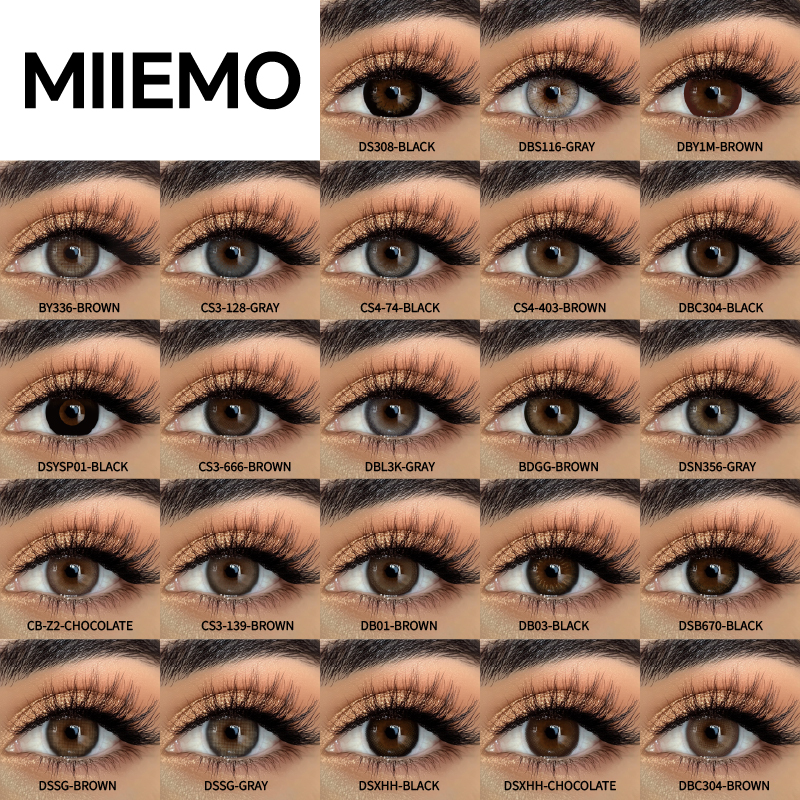 MIIEMO Soft Natural Three Tone Color Contact Lenses 2-Piece Blister Pack 38% Water Content Private Label Cosmetic Wholesale