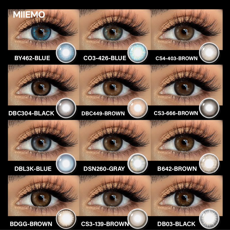 MIIEMO Soft Natural Three Tone Color Contact Lenses 2-Piece Blister Pack 38% Water Content Private Label Cosmetic Wholesale