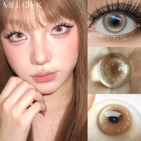 Wholesale Soft Cosmetic Color Contact Lenses OEM 14.5mm Natural Eye Lenses Non Prescription Grey Green Brown Blue