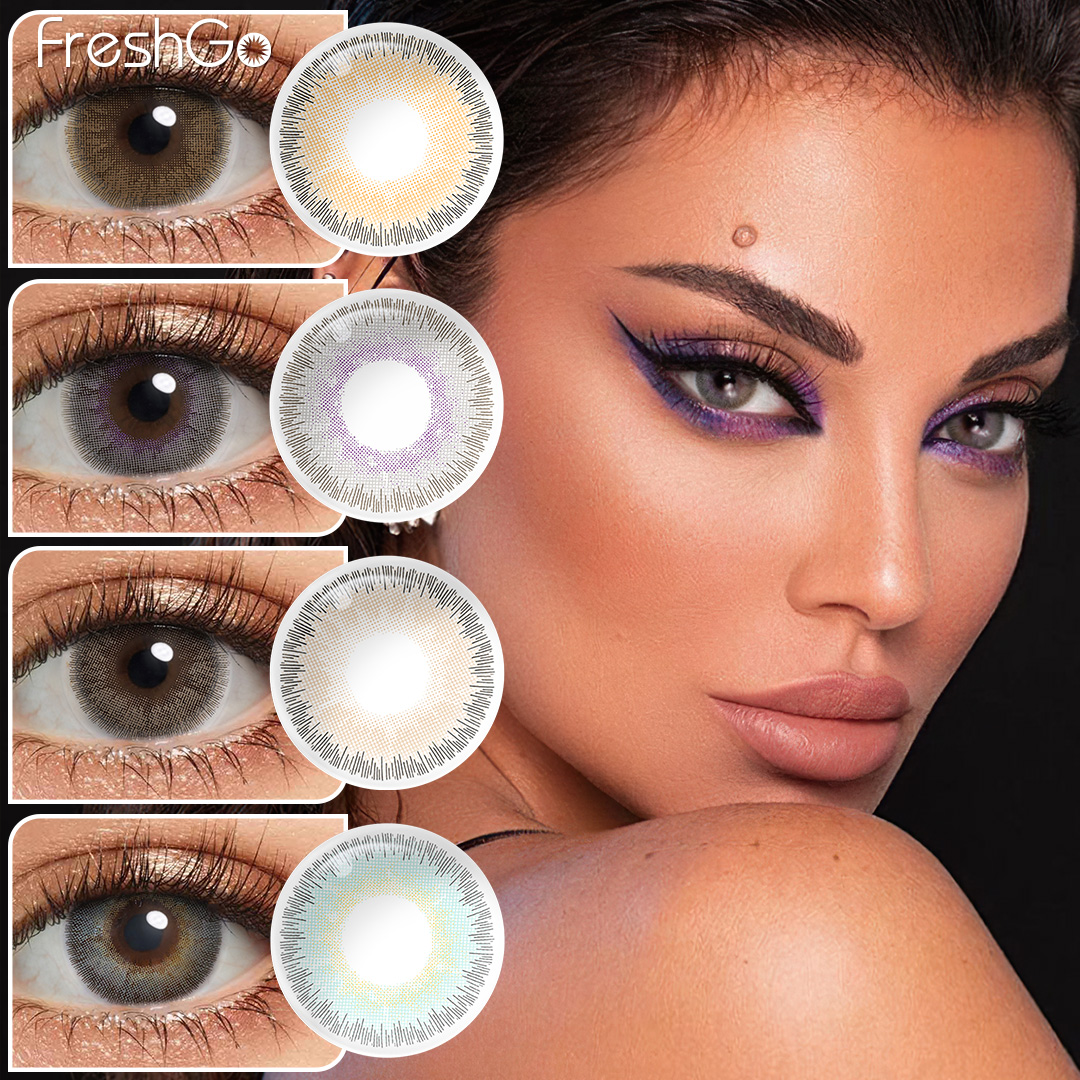 Free Shipping Elite Soft Natural Cosmetic Contacts Dia 14.5mm Colored Contact Lenses Lentes De Contacto for OEM Private Package