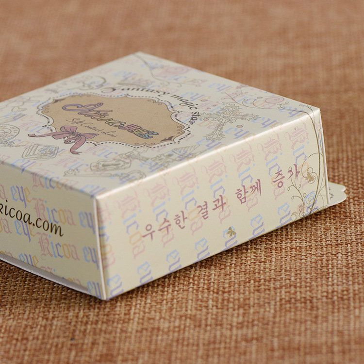 Carton Customized Contact Lens Set White Cardboard Airplane Box Printing Cosmetics Contact Lenses Packaging Color Box