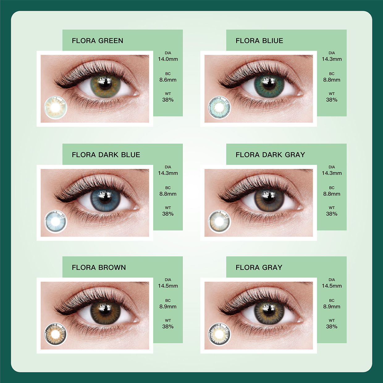 Non-Prescription Color Contact Lenses with Realistic and Vibrant Color Effects for Parties