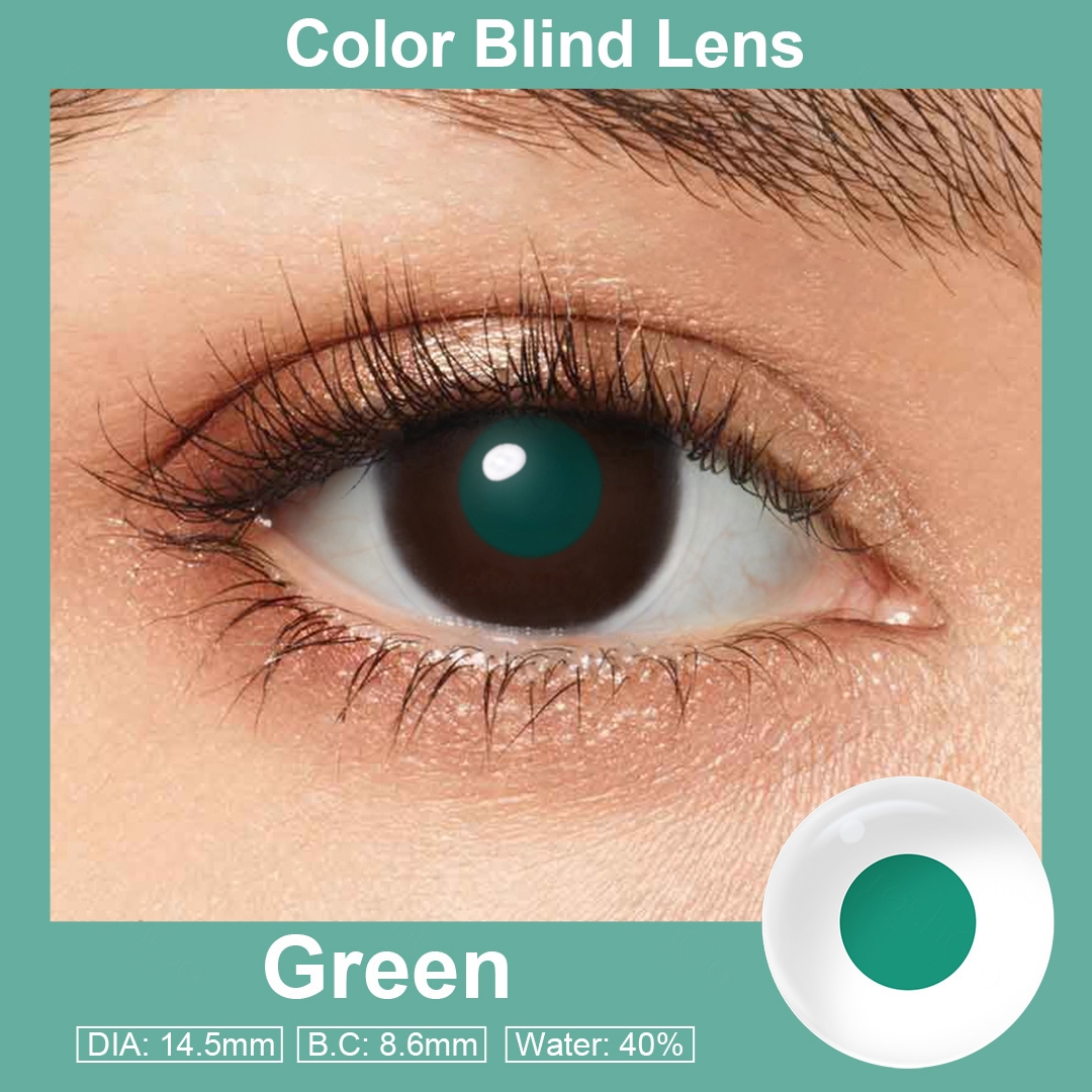 Free Shipping Pseyeche Prosthetic Contact Lenses Red Green Colored Contact Lenses Achromatopsia Eye Lens for Color Blindness
