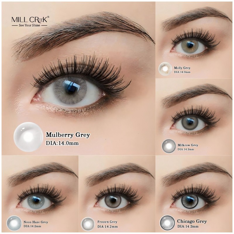 Gray Series Colored Contact Lenses OEM Private Label Factory Direct Supply CE &amp; ISO 13485 Certified Quality Assurance