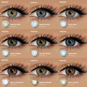 Natural Colored Contact Lenses Soft 3 Tone Dark Eyes Grey Brown CE ISO