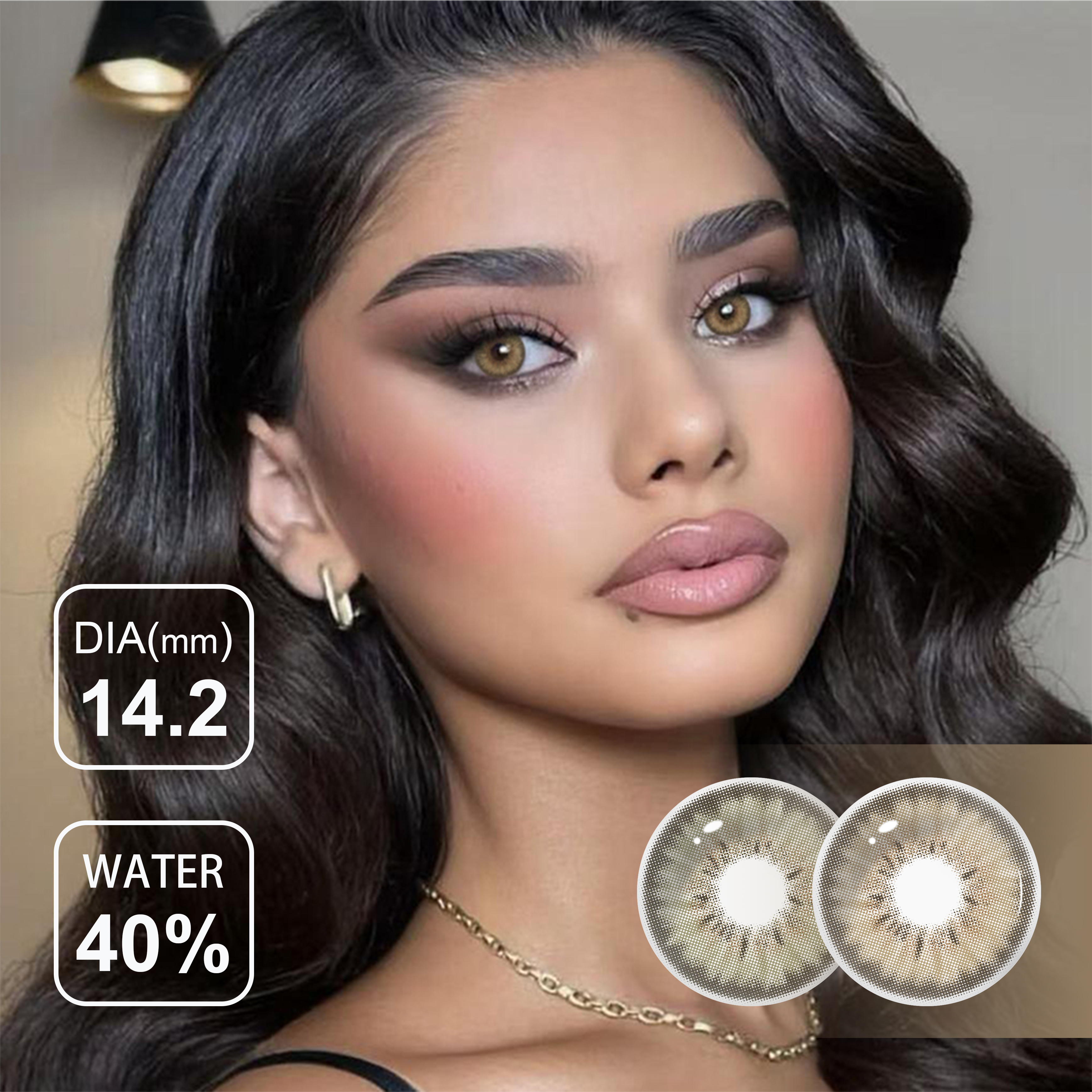 Haipurecon 14.5mm Colored Contact Lenses Yearly Disposable Big Eye Soft Natural Lenses OEM ODM Factory Direct Wholesale Custom