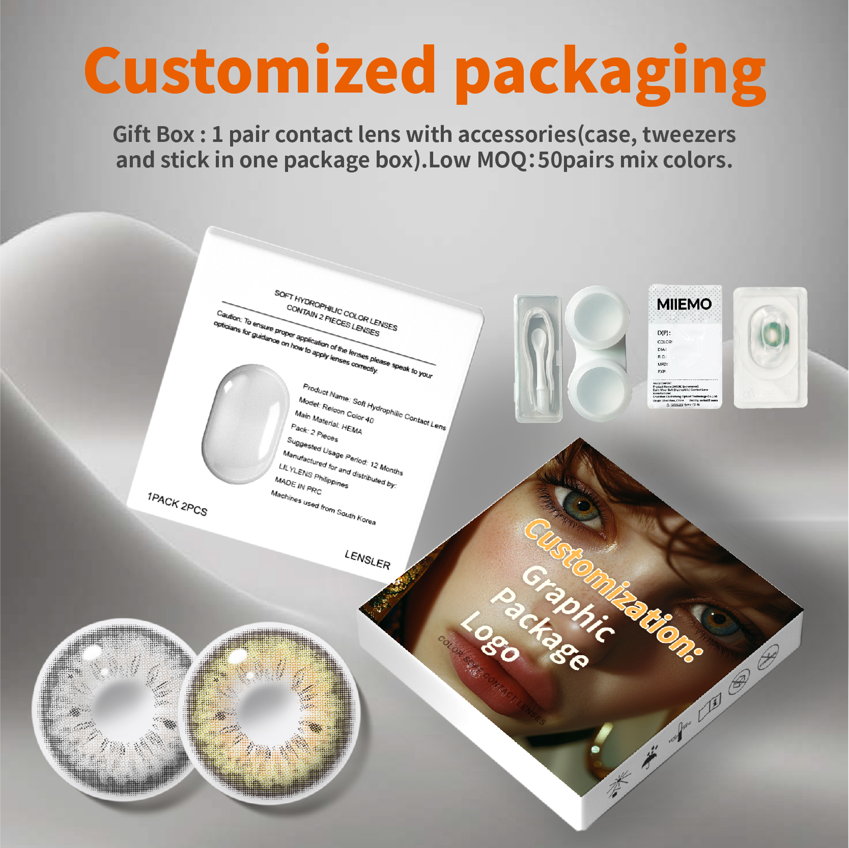 MIIEMO Stylish and Eye Catching New Look Contact Lens Manufacturer Lentes De Contacto Colored Contact Wholesale Contact Lens Eye
