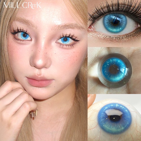 Wholesale Soft Cosmetic Color Contact Lenses OEM 14.5mm Natural Eye Lenses Non Prescription Grey Green Brown Blue