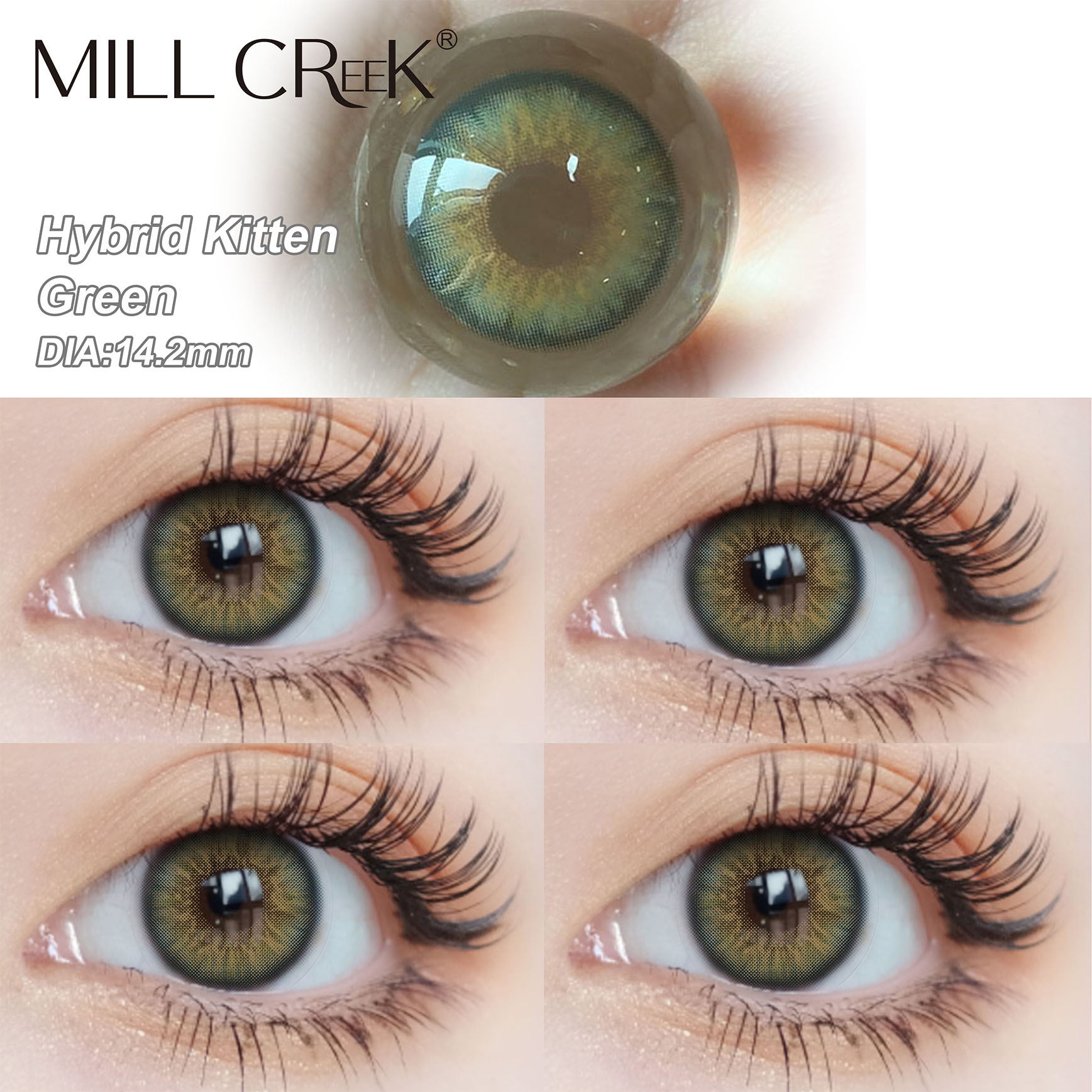 Wholesale Haipurecon New Trendy Colored Contact Lenses Customizable Colors Safe Soft Wear Makeup Two Pieces Natural 40% Water