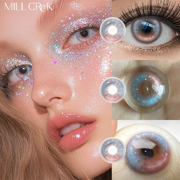 Wholesale Soft Cosmetic Color Contact Lenses OEM 14.5mm Natural Eye Lenses Non Prescription Grey Green Brown Blue