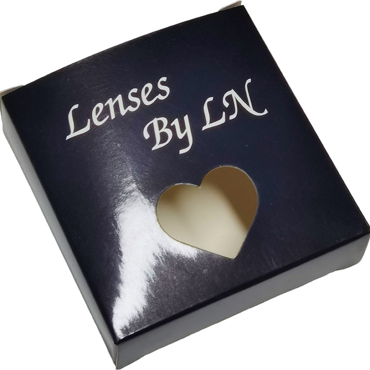 2025 New Trend Fashion Custom High Quality Love Window Design Colored Eye Contact Lenses Wholesale with High Quality Paper Boxes