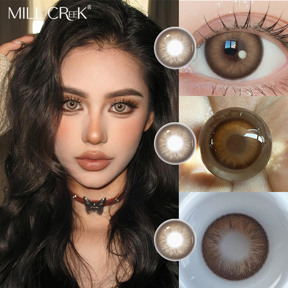 Haipurecon 14.5mm Soft HEMA Material Colored Contact Lenses Cosmetic Contact Lenses New Brown Natural Style Factory Direct