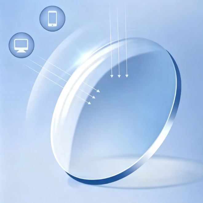 Rehoboth High-definition Glass Base Tint Blue-light Blocking Lenses 95% Light Transmittance OEM/ODM/OBM Customizable 1 Year