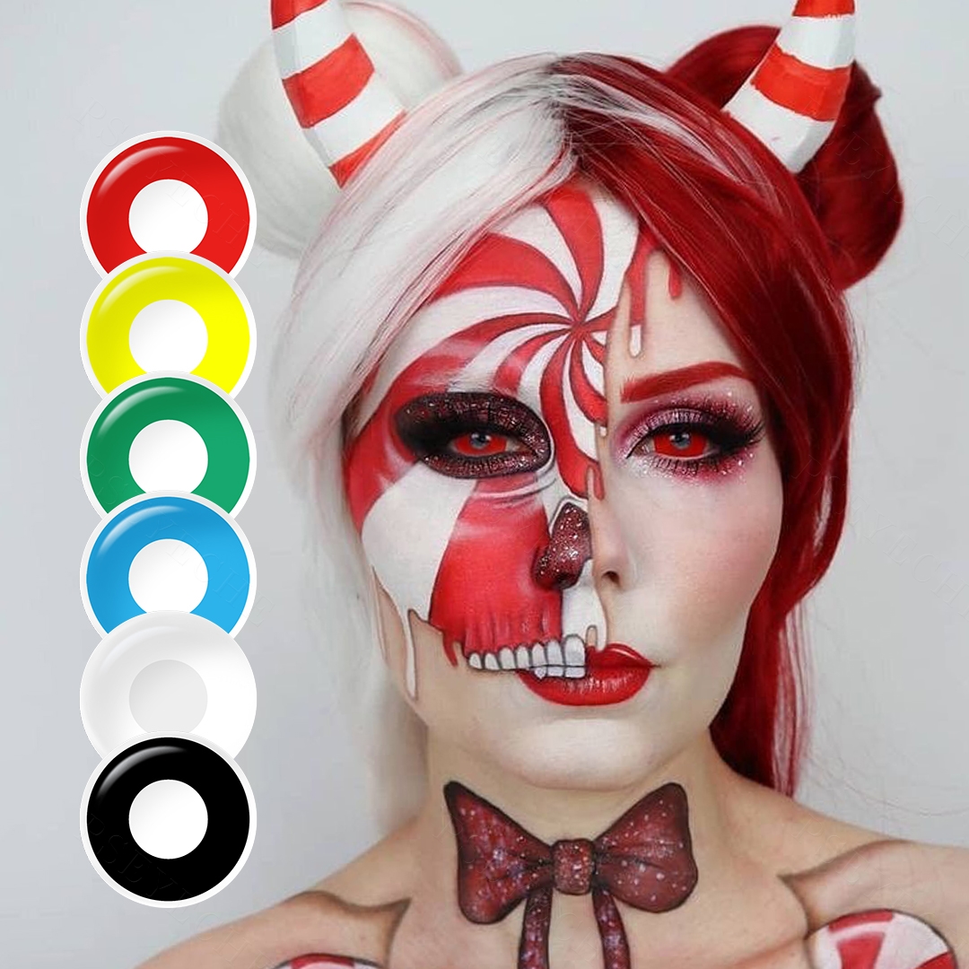 Free Shipping Items Pseyeche Halloween Contacts Crazy Sharingan Eye Lens Anime Cosplay Contact Lenses Lentes De Contacto