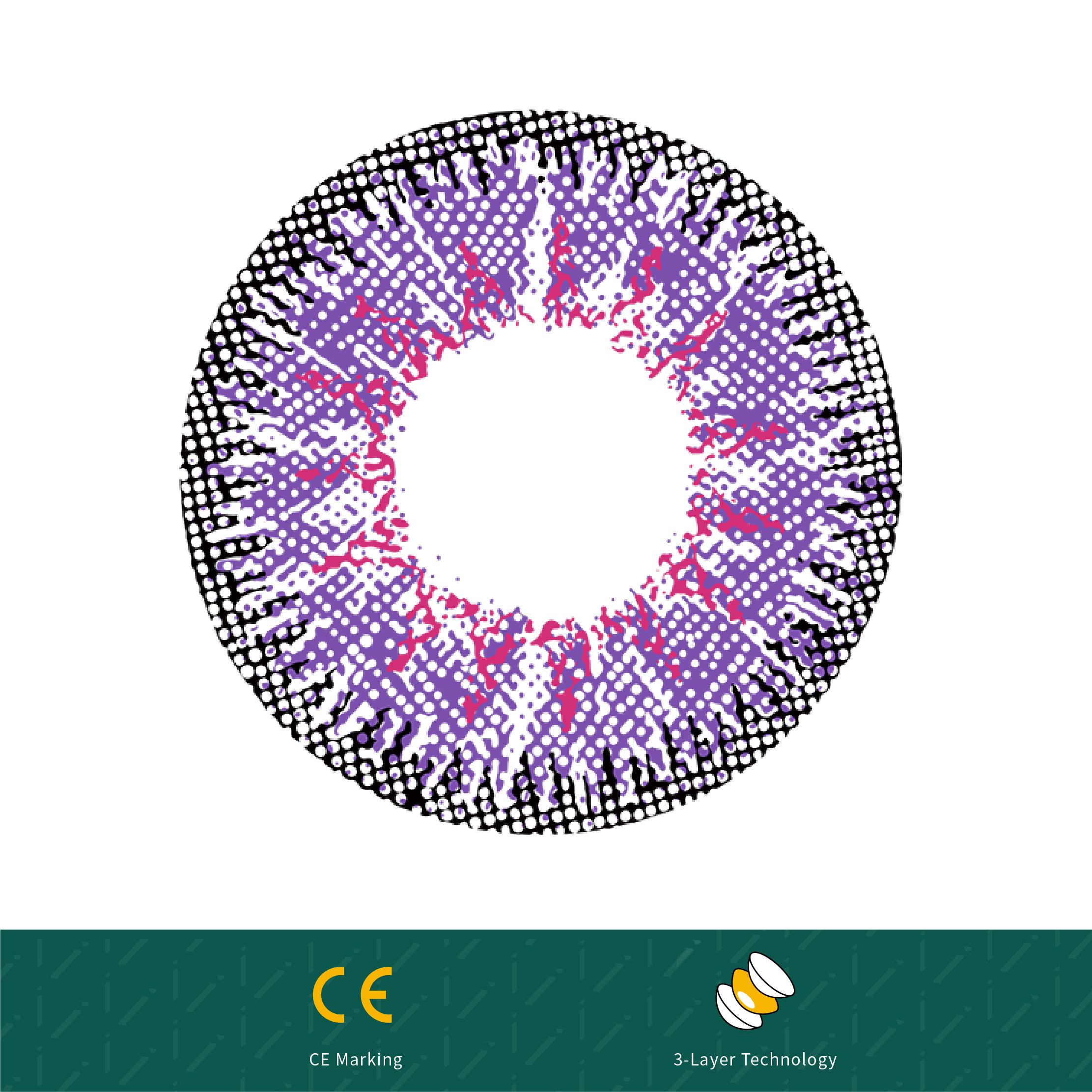 Customized Flower Series Contact Lenses Receta De Lentes De Contacto Mixed Color Factory Direct Price Purple Contact Lenses