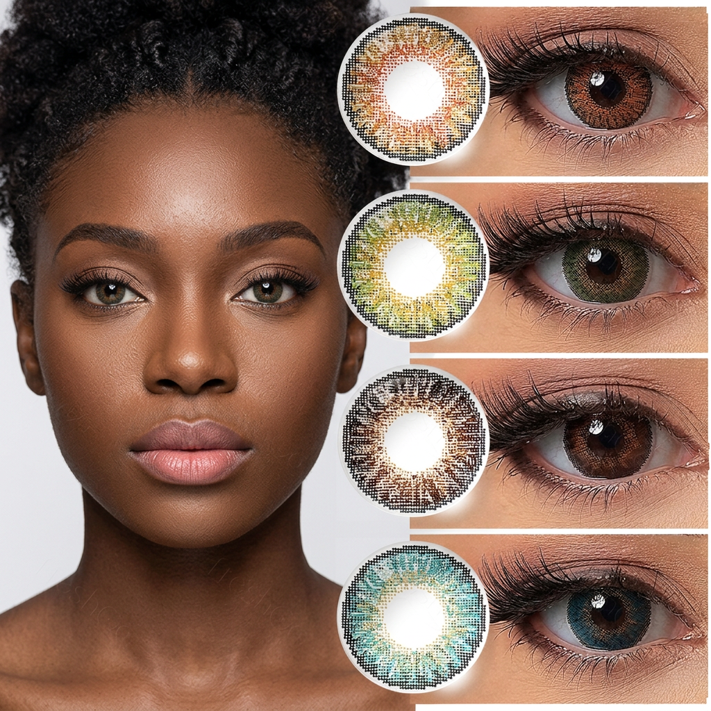 2026 Fashion Natural Colored 3 Tone Contact Lenses Soft Lenses Breathable HEMA+NVP Material CE Certified Factory Direct Supply