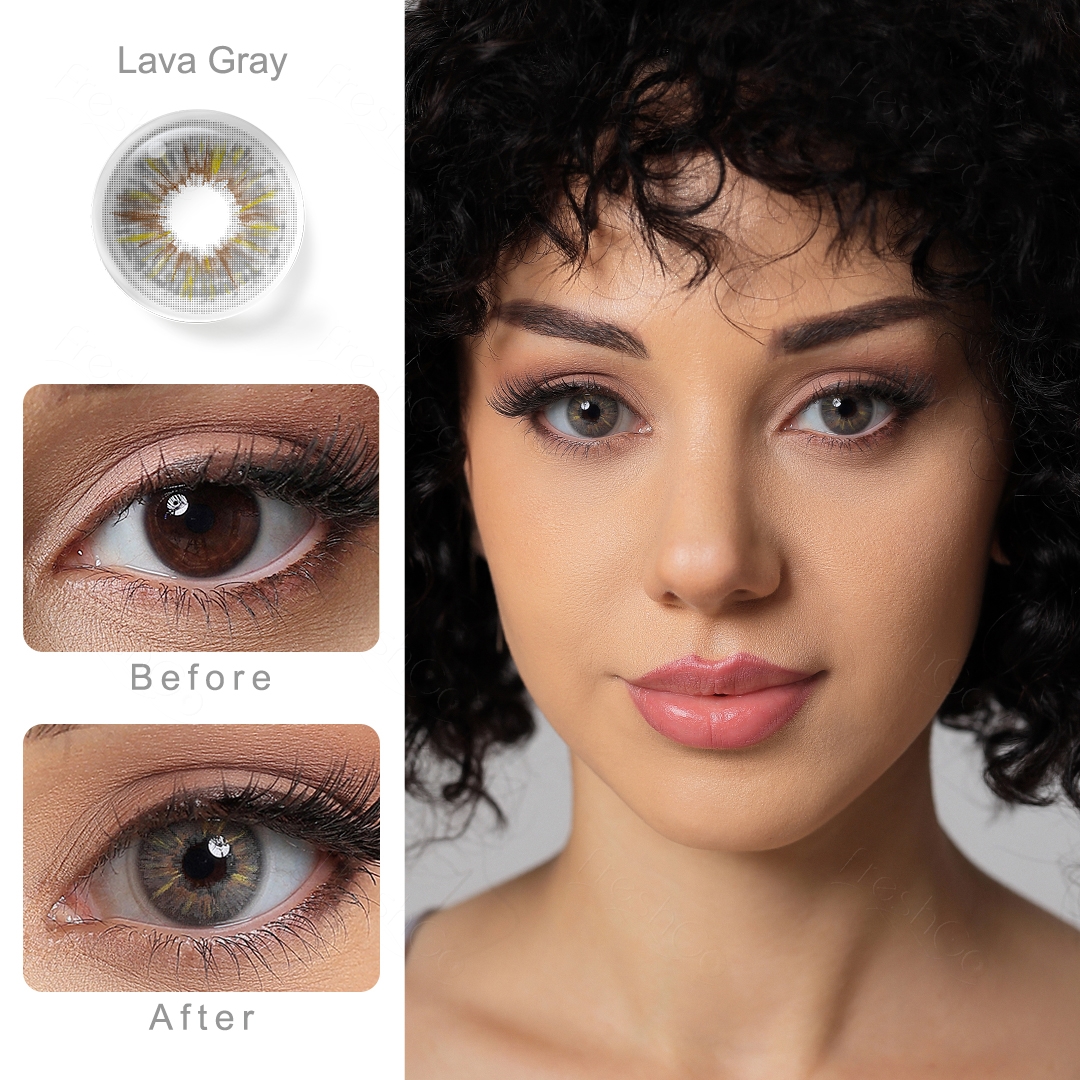 Freshgo Big Eye Natural Color Contact Lens 1 Year Soft Colour Eye Contacts Lenses Wholesale14.50mm Estuche De Lentes De Contacto