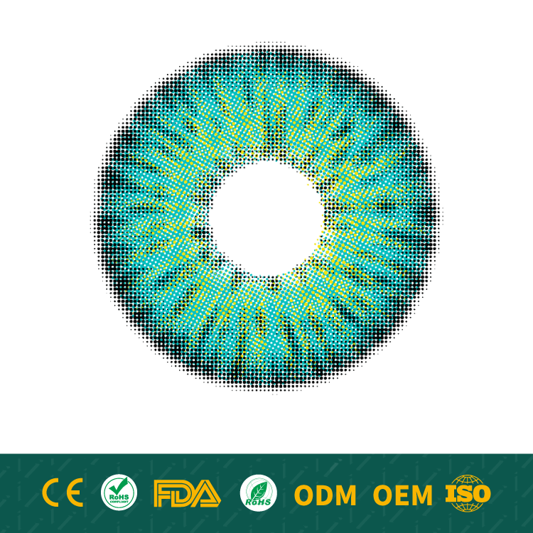 Halloween Special Effect Contact Lenses - Glowing Cat Eye Lenses Green, Breathable Soft Lenses for Horror Costume Makeup