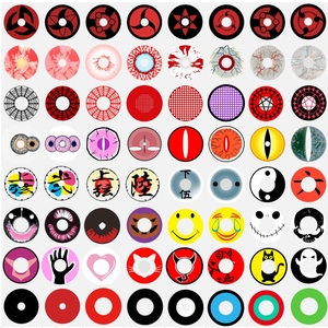 Halloween Crazy Sharingan Anime Cosplay Contact Lenses