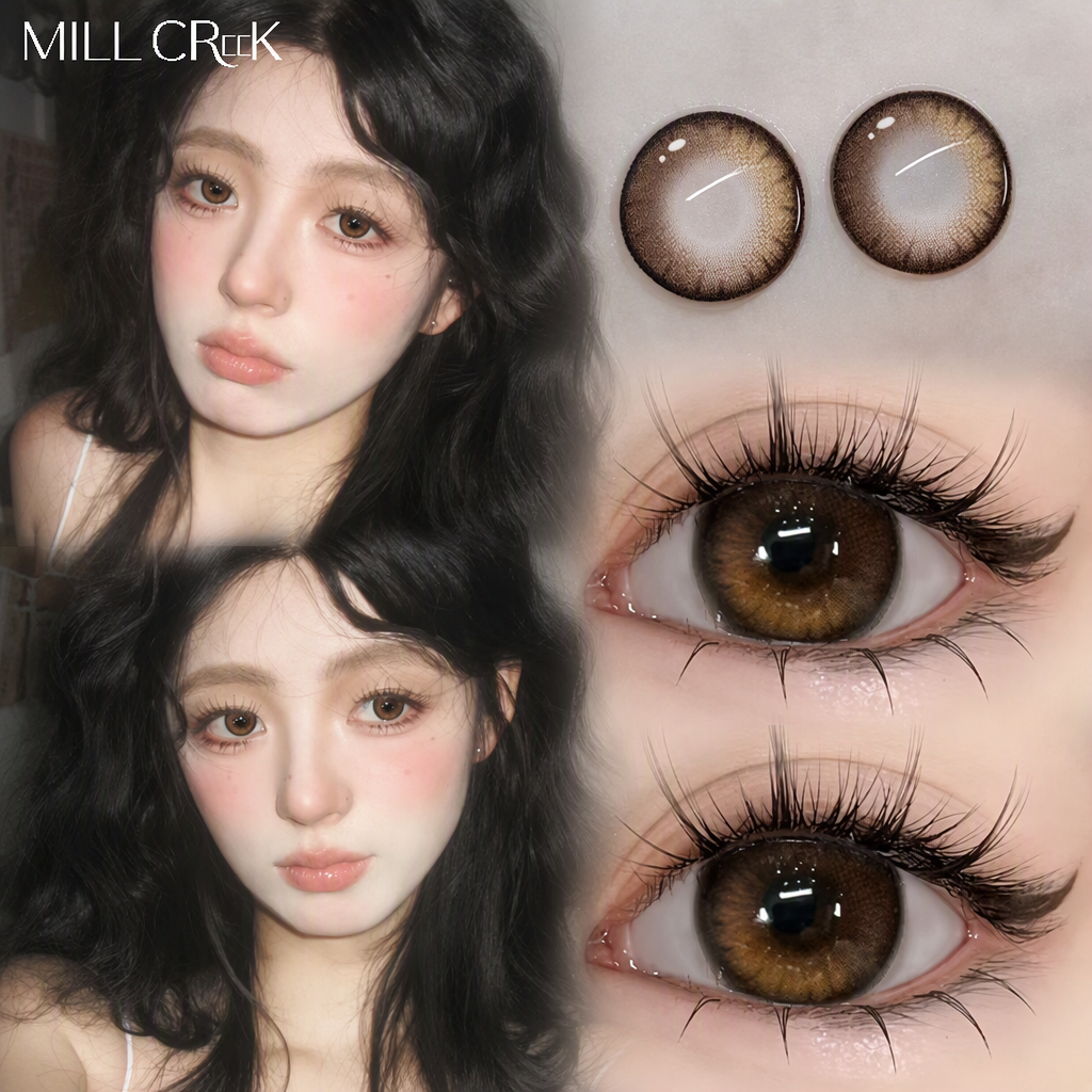 Haipurecon Hot Style Soft 3 Tone Contact Lenses Wholesale Grey Brown Green Blue Natural HEMA 40% Water Content 8.5mm Base Curve