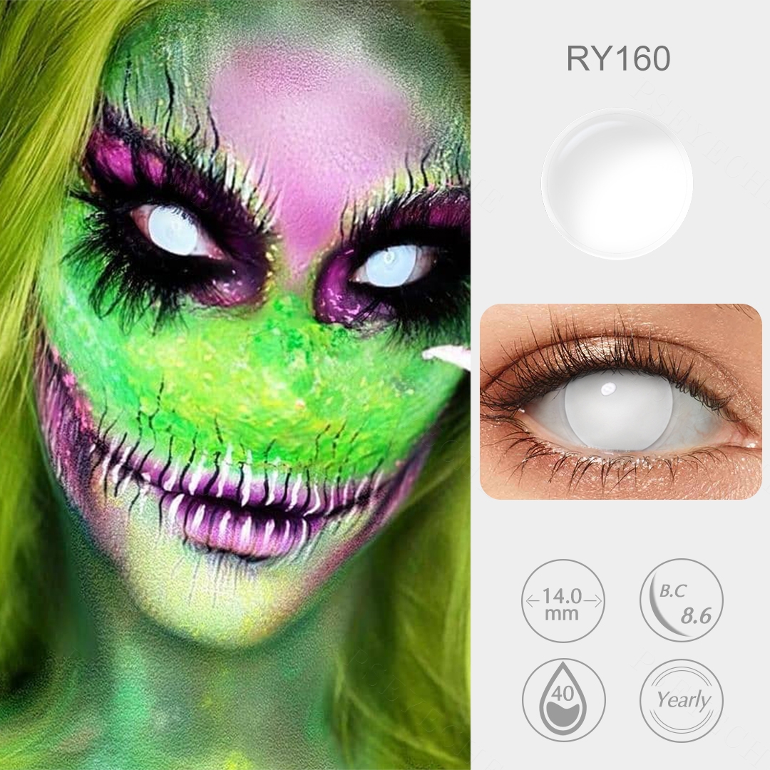Crazy Color Contact Lens White Colored Contacts Flag Multicolored Cosplay Colored Lenses Kontaktlinsen Flag Contacts