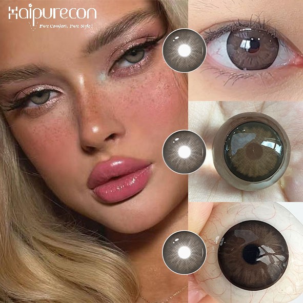 Haipurecon 14.5mm Colored Contact Lenses Yearly Disposable Big Eye Soft Natural Lenses OEM ODM Factory Direct Wholesale Custom