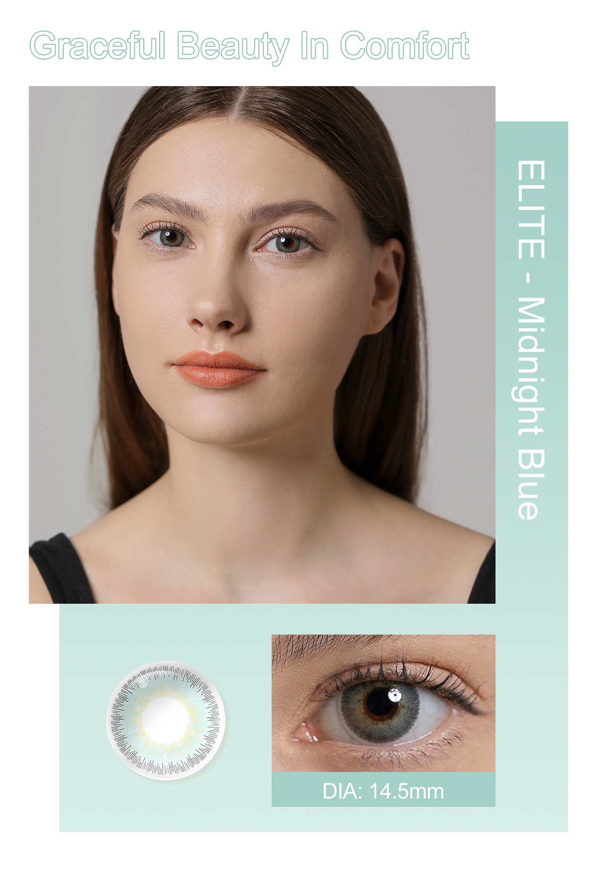 Free Shipping Elite Soft Natural Cosmetic Contacts Dia 14.5mm Colored Contact Lenses Lentes De Contacto for OEM Private Package