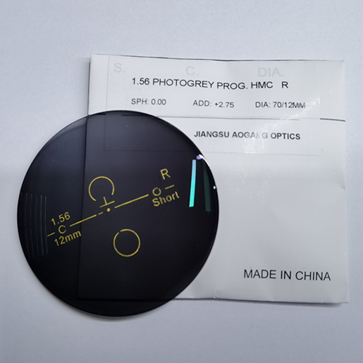 CR39 Fast Change Color Progressive Photochromic Optical Lenses Foto Moons Lentes Photogrey Eyeglass Lenses