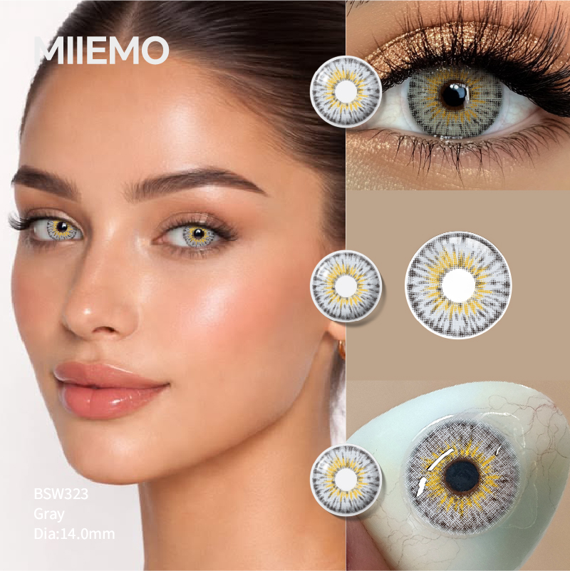 DSC Purple Soft Color Contact Lenses Wholesale Power -1.00~-8.00 ISO 13485 Certified Half Year Use