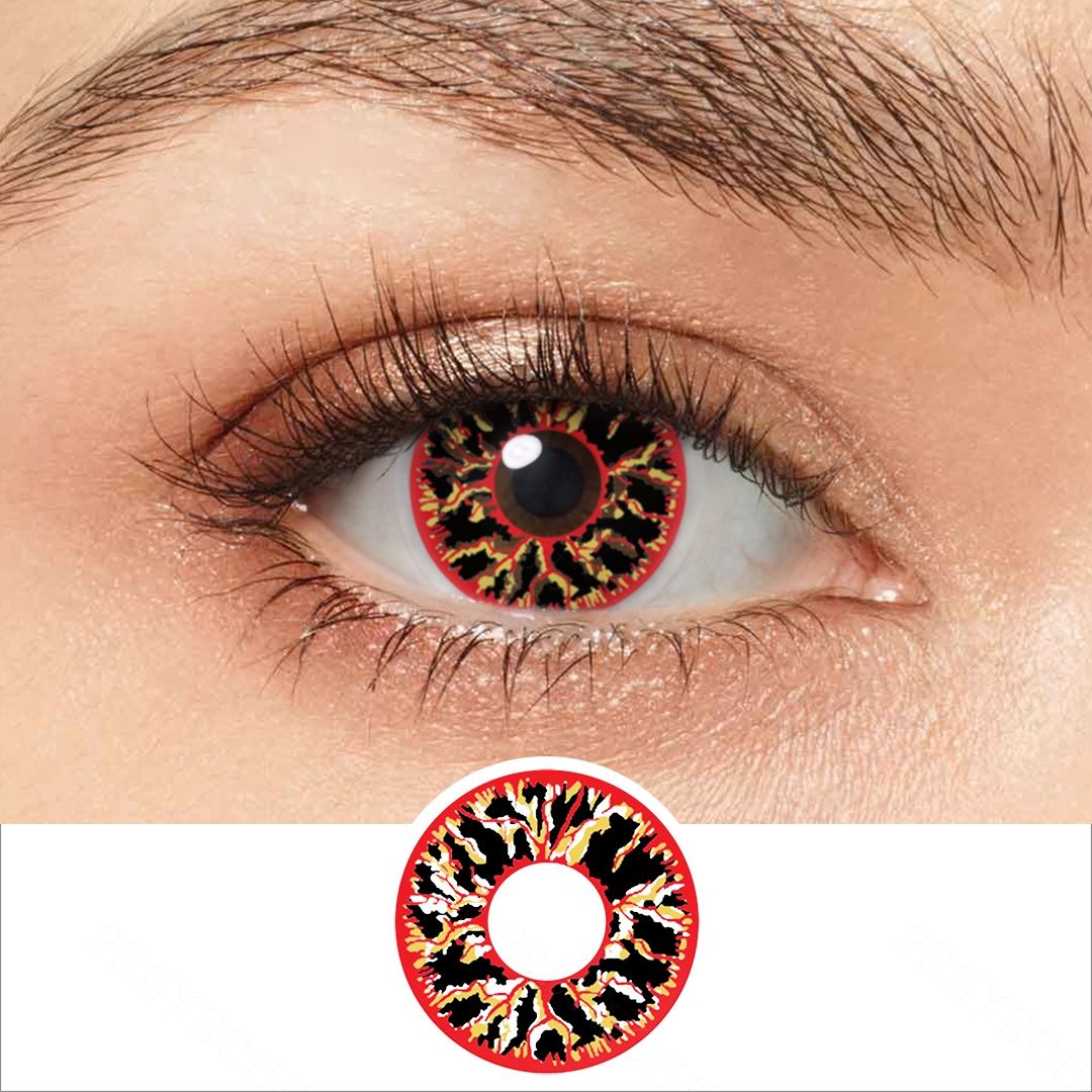 Crazy Color Contact Lens White Colored Contacts Flag Multicolored Cosplay Colored Lenses Kontaktlinsen Flag Contacts