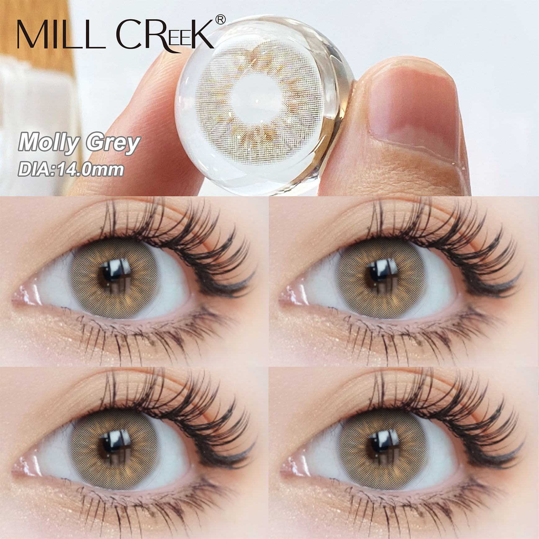 Wholesale Haipurecon New Trendy Colored Contact Lenses Customizable Colors Safe Soft Wear Makeup Two Pieces Natural 40% Water