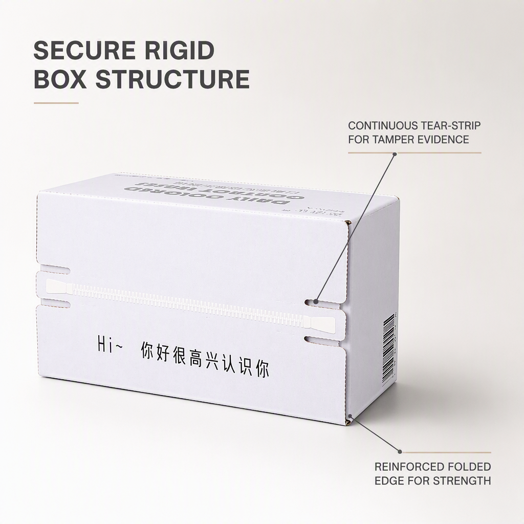 Custom Zipper Tear Carton for Colored Contact Lenses Private Logo Print Tear Strip Paper Box Cosmetic Contact Lens PackagingOEM