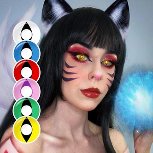Pseyeche Halloween Cosplay Cat Eye Contact Lenses