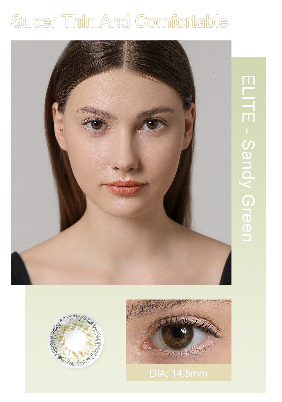 Free Shipping Elite Soft Natural Cosmetic Contacts Dia 14.5mm Colored Contact Lenses Lentes De Contacto for OEM Private Package