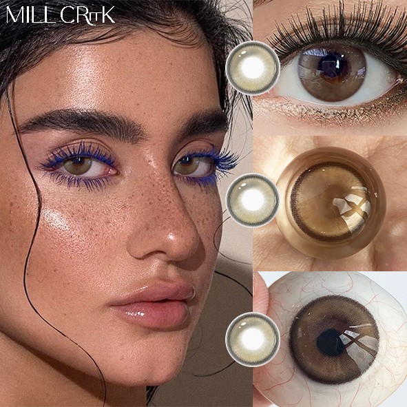 Haipurecon 14.5mm Soft HEMA Material Colored Contact Lenses Cosmetic Contact Lenses New Brown Natural Style Factory Direct