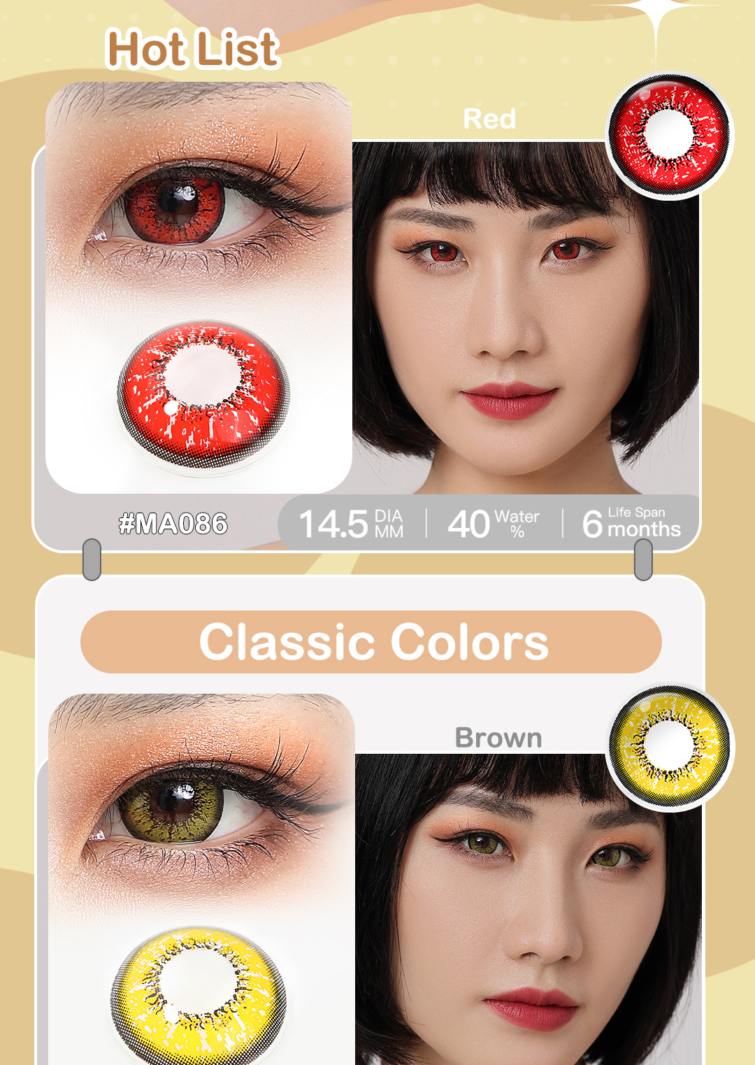 Magister Contact Lens Flame Deep Color