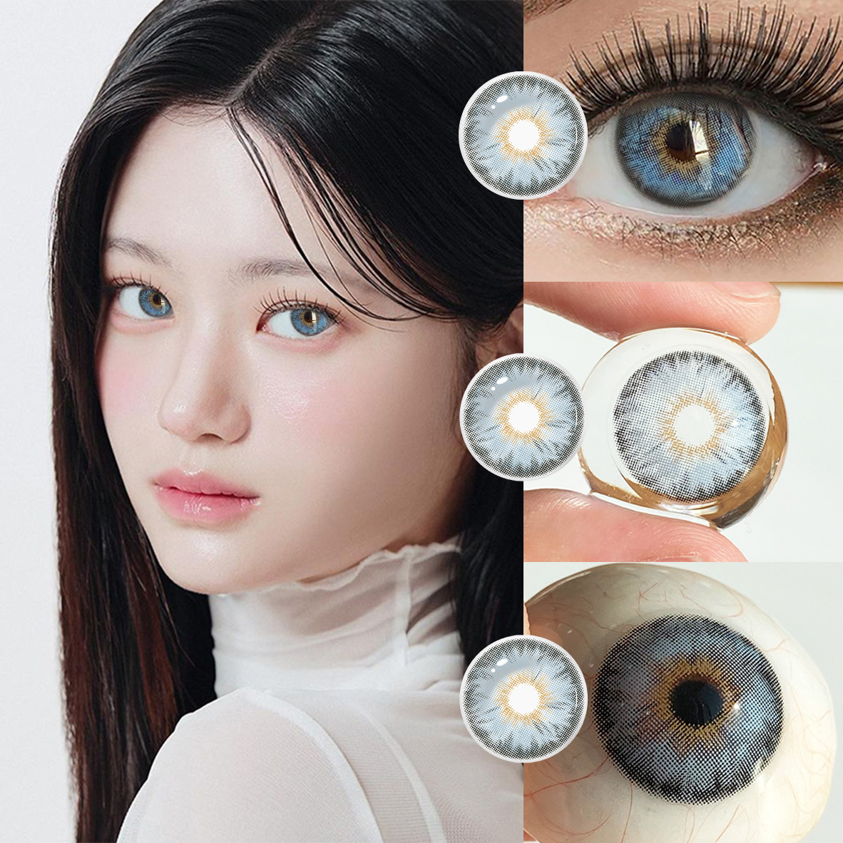 Colored Contact Lenses 14.0mm Soft Hydrogel Prescription Natural Brown Hazel Eye Lenses Wholesale Custom Logo for Daily Wear
