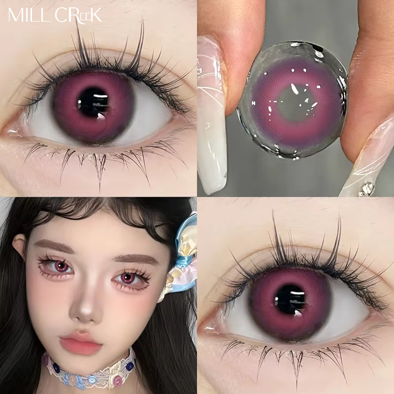 Cosplay lentes De Contacto 14.2mm Yearly Crazy Circle Soft Colored Contact Lenses Wholesale OEM Custom Anime Halloween Party