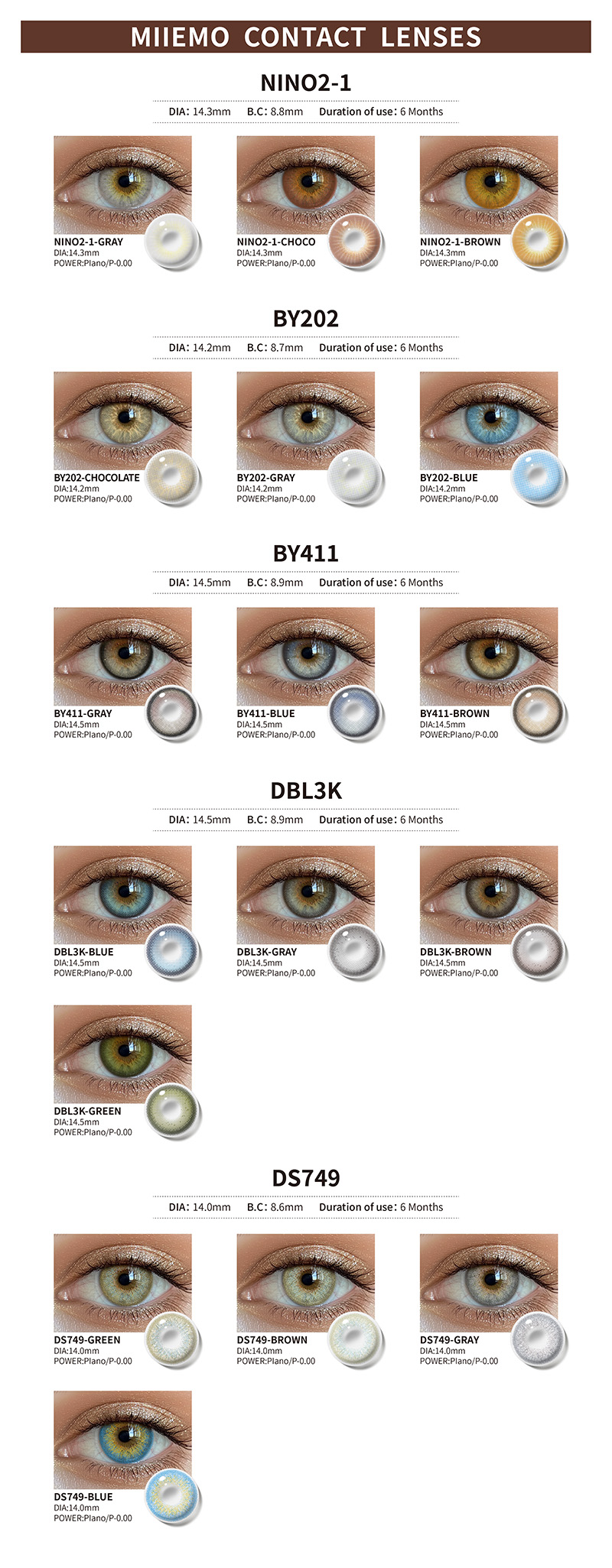 Eye Contact Lenses Styles