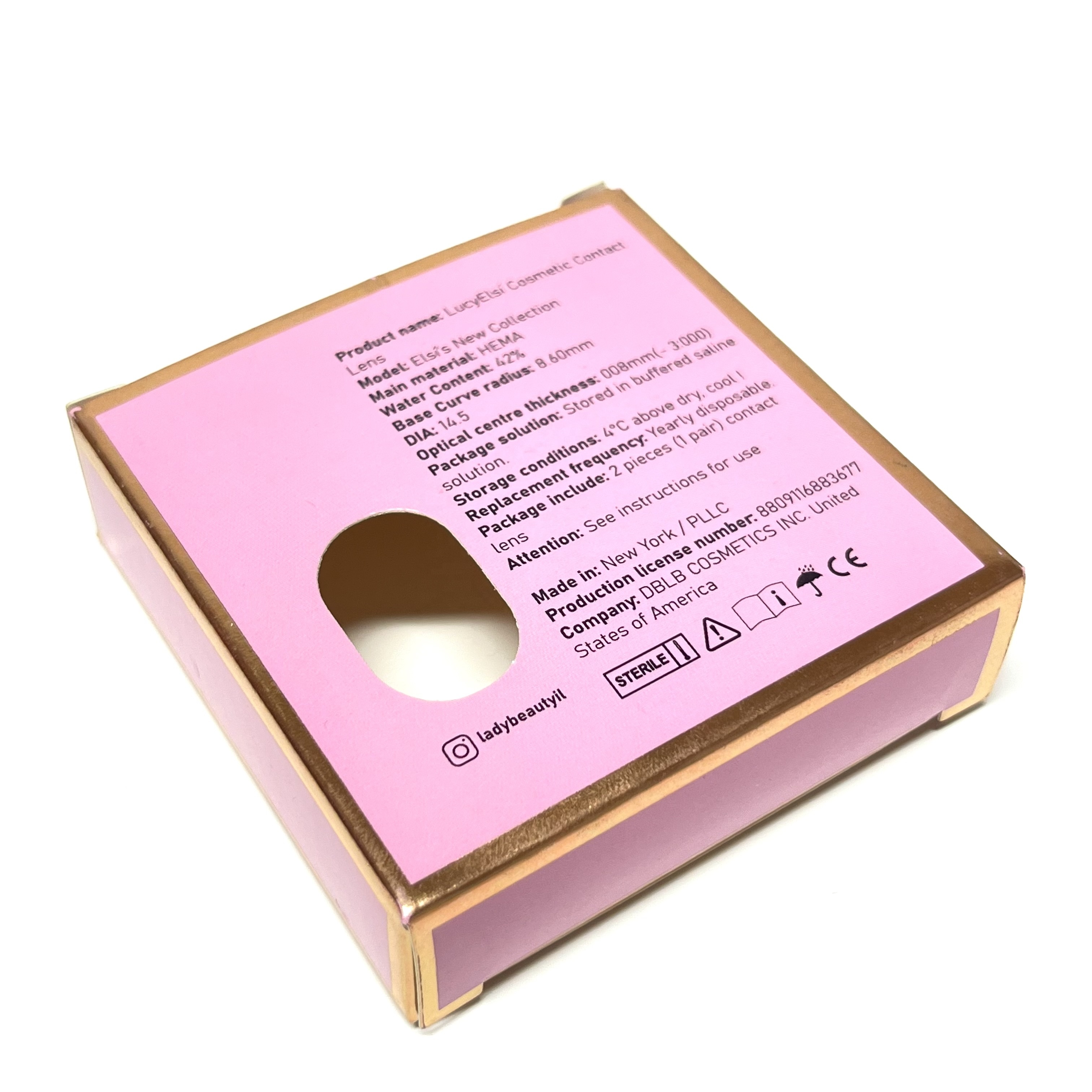 Custom Contact Lenses Packaging High-end Contact Lenses Box Luxury Eye Lenses Color Contact Lens