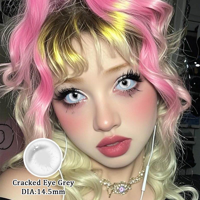 Cosplay Anime Sharingan White Colored Soft Contact Lenses 40% Water Content 14.5mm Diameter Customizable Design for Halloween