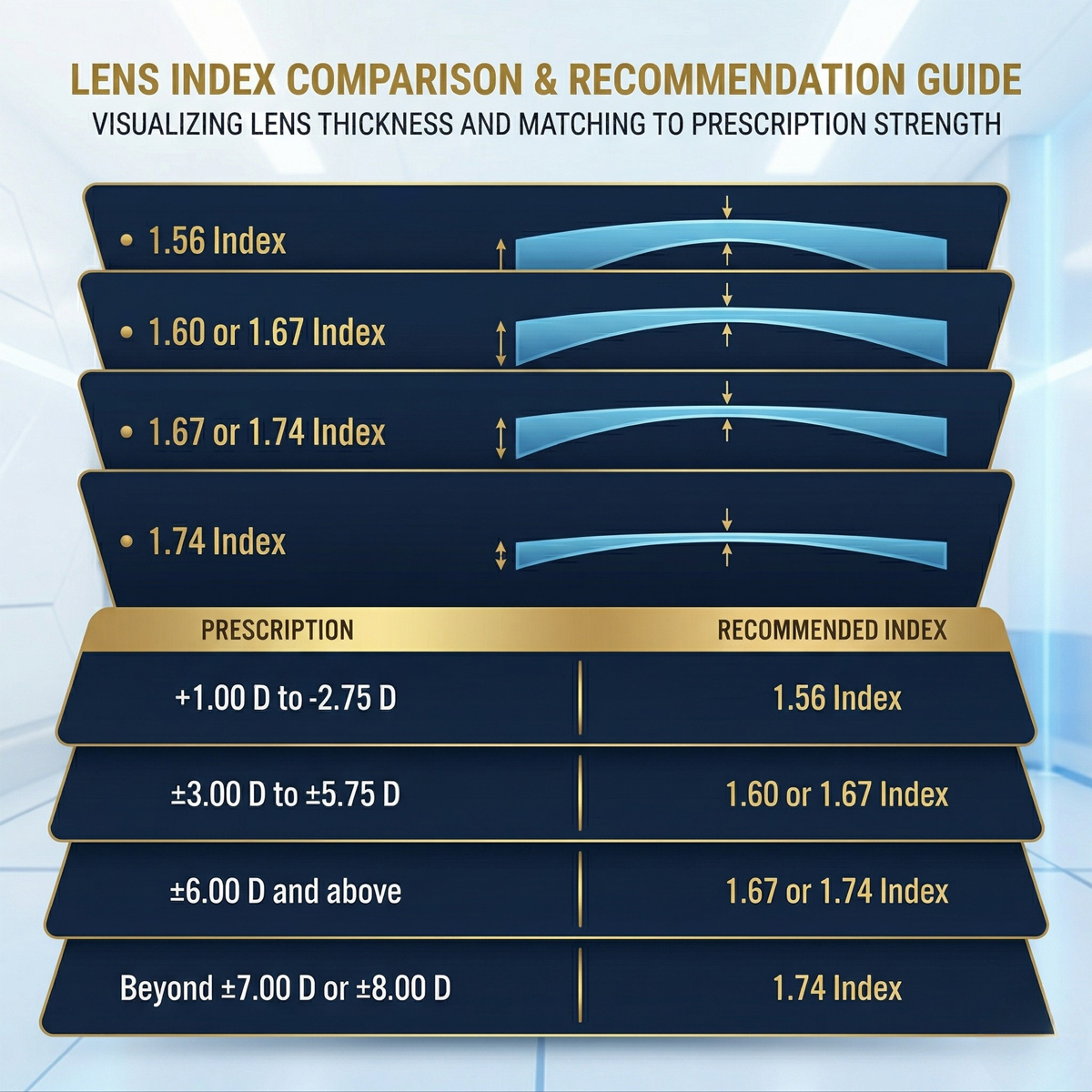 Anti Blue Light Lenses 1.56 UV400 75mm Ideal for Contact Lens Wearers Blue Light Coating Option Custom Prescription Lens