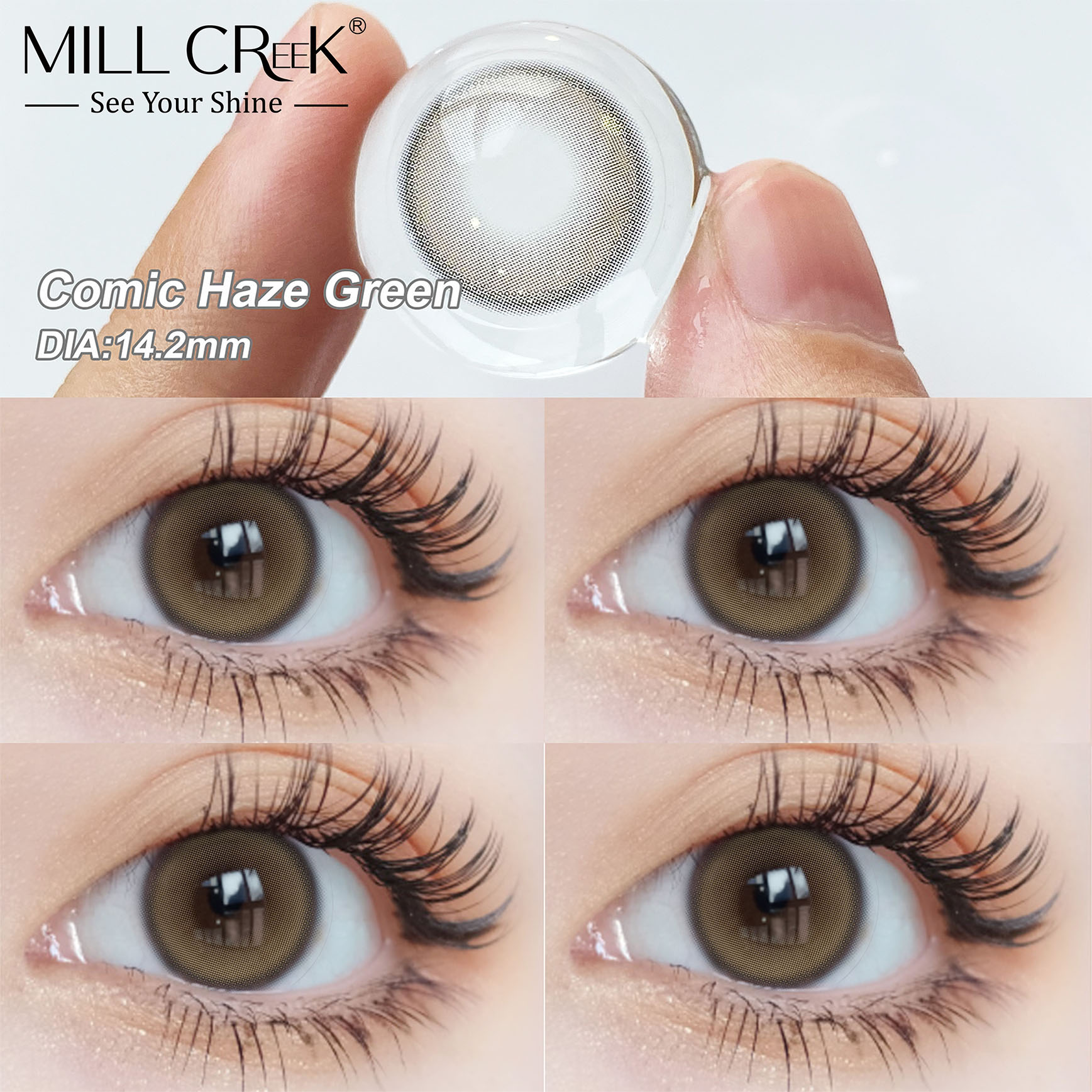 Bulk Natural Colored Contact Lenses 14.0mm 14.5mm 4 Soft Shades Yearly Disposable OEM ODM Factory Supply for Resellers