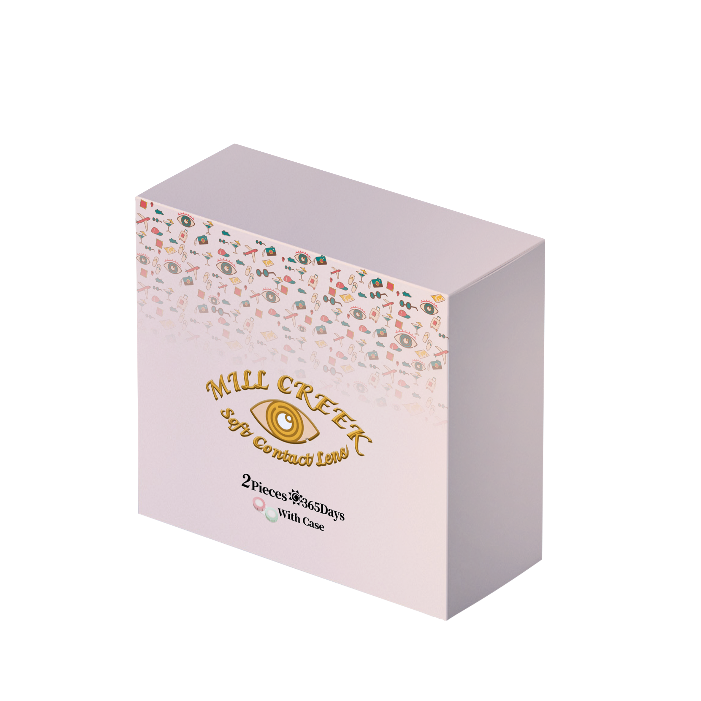 MILL CREEK Estuche Para Lentes de Contacto Cosmetic Contact Lens Case Box Wholesale OEM Custom Logo Travel